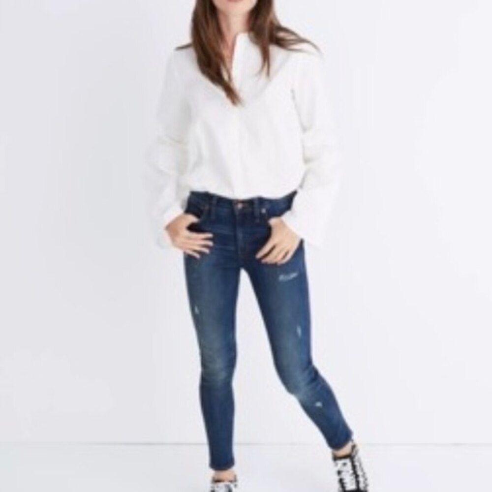 Madewell 9" High Rise Skinny Jeans - Distressed Edition